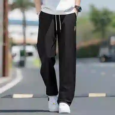 顶峰保罗 无性别主义凉感亲肤透气宽松直筒运动裤子美式潮流轻薄长裤时尚百搭高级感休闲裤 男女同款