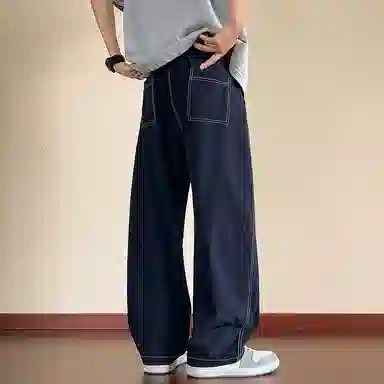 悍戈 宽松大码凉感垂感弹力弯刀时尚百搭运动长裤休闲裤 男女同款