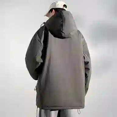 顶峰保罗 山系户外机能运动登山连帽工装长袖棉衣无性别主义潮牌休闲直筒上衣加厚多口袋宽松百搭舒适保暖耐磨棉服 男女同款