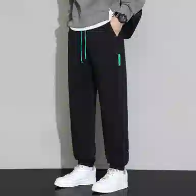 顶峰保罗 无性别主义美式潮流亲肤透气凉感设计感时尚卫裤束脚运动长裤宽松裤子潮牌百搭直筒休闲裤 男女同款