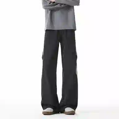 顶峰保罗 美式高街潮牌宽松直筒阔腿运动长裤青少年春秋穿搭通勤潮流百搭情侣款休闲裤 男女同款