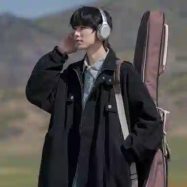 顶峰保罗 美式复古直筒工装无性别主义潮牌痞帅翻领上衣外套休闲百搭简约时尚纯色宽松长袖夹克 男女同款