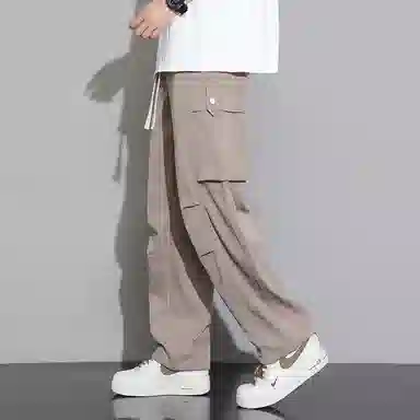 顶峰保罗 冰丝薄款速干工装伞兵裤潮牌凉感宽松百搭休闲裤 男女同款