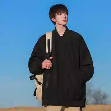 顶峰保罗 美式飞行纯色棒球领无性别主义直筒上衣外套宽松大码休闲百搭潮牌简约时尚痞帅长袖夹克 男女同款