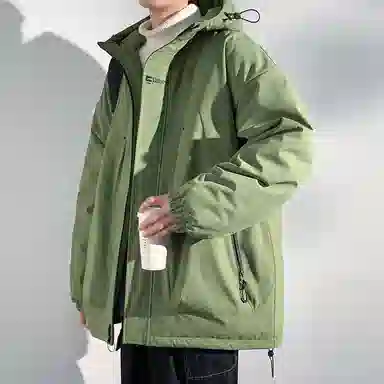 顶峰保罗 山系户外机能运动登山连帽工装长袖棉衣无性别主义潮牌休闲直筒上衣加厚多口袋宽松百搭舒适保暖耐磨棉服 男女同款