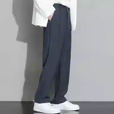 顶峰保罗 薄款纯色职业正装宽松休闲裤 男女同款