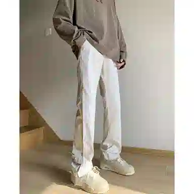 顶峰保罗 美式纯色高街机能排扣工装长裤无性别主义春秋穿搭痞帅潮流百搭高级设计感运动休闲裤 男女同款