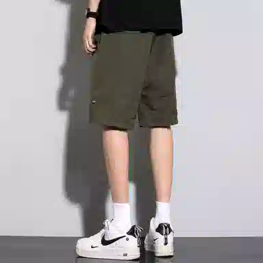顶峰保罗 冰丝速干薄款纯色简约直筒五分裤无性别主义潮牌宽松舒适高级感运动百搭 休闲短裤  男女同款