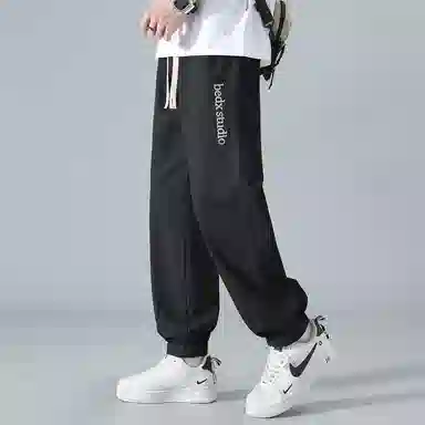 顶峰保罗 刺绣工装纯棉潮牌长裤运动潮流百搭宽松无性别主义运动裤直筒时尚阔腿设计感休闲裤 男女同款