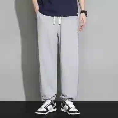 顶峰保罗 潮牌宽松大码无性别主义运动通勤束脚卫裤弹力抽绳显高百搭简约时尚加绒加厚休闲裤 男女同款