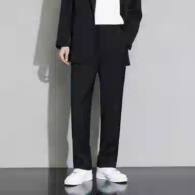 顶峰保罗 薄款纯色职业正装宽松休闲裤 男女同款