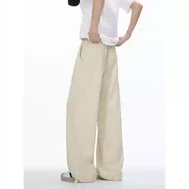 顶峰保罗 美式凉感复古痞帅直筒长裤情侣潮牌薄款宽松简约舒适小众百搭显瘦显高运动休闲裤 男女同款