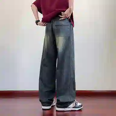 悍戈 秋季时节 美式高街风格青少年宽松透气休闲工装裤大集合牛仔裤 男女同款