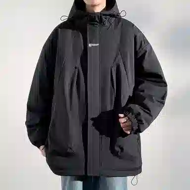 顶峰保罗 山系户外机能运动登山连帽工装长袖棉衣无性别主义潮牌休闲直筒上衣加厚多口袋宽松百搭舒适保暖耐磨棉服 男女同款