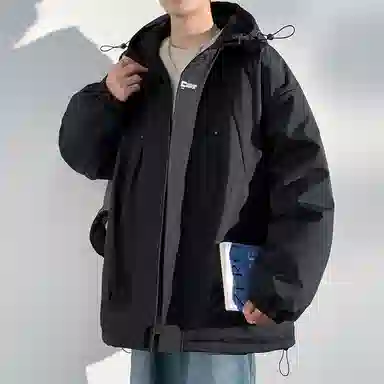 顶峰保罗 山系户外机能运动登山连帽工装长袖棉衣无性别主义潮牌休闲直筒上衣加厚多口袋宽松百搭舒适保暖耐磨棉服 男女同款