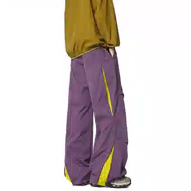 顶峰保罗 纯色宽松直筒运动伞兵裤青少年春秋穿搭美式潮牌高级感情侣潮流百搭通勤阔腿休闲裤 男女同款