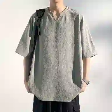 Dingfeng Paul Ice Silk V-Neck Tee