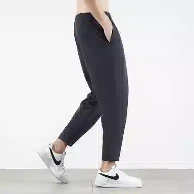 顶峰保罗 无性别主义九分裤薄款凉感亲肤透气宽松运动潮流商务直筒速干时尚百搭系带休闲裤 男女同款