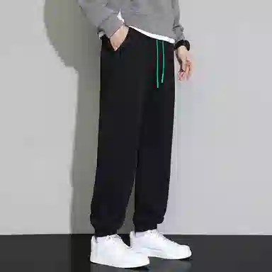 顶峰保罗 无性别主义美式潮流亲肤透气凉感设计感时尚卫裤束脚运动长裤宽松裤子潮牌百搭直筒休闲裤 男女同款