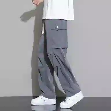 顶峰保罗 冰丝薄款速干工装伞兵裤潮牌凉感宽松百搭休闲裤 男女同款