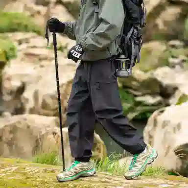 顶峰保罗 美式高街痞帅凉感舒适直筒长裤宽松小众百搭大口袋设计感潮流户外运动休闲裤 男女同款