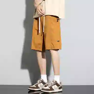顶峰保罗 冰丝速干薄款纯色简约直筒五分裤无性别主义潮牌宽松舒适高级感运动百搭 休闲短裤  男女同款