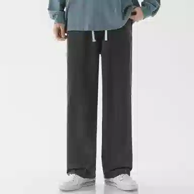 顶峰保罗 美式宽松百搭透气无性别主义弹力透气垂感休闲潮流阔腿拖地牛仔裤 男女同款