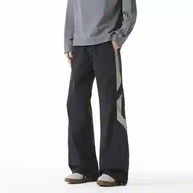 顶峰保罗 美式高街潮牌宽松直筒阔腿运动长裤青少年春秋穿搭通勤潮流百搭情侣款休闲裤 男女同款