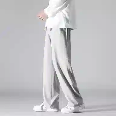 顶峰保罗 潮牌美式高街宽松运动直筒拖地长裤无性别主义痞帅简约纯色时尚百搭垂感休闲裤 男女同款