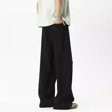 顶峰保罗 褶皱美式伞兵凉感透气直筒长裤薄款潮牌运动百搭宽松舒适设计感阔腿休闲裤 男女同款