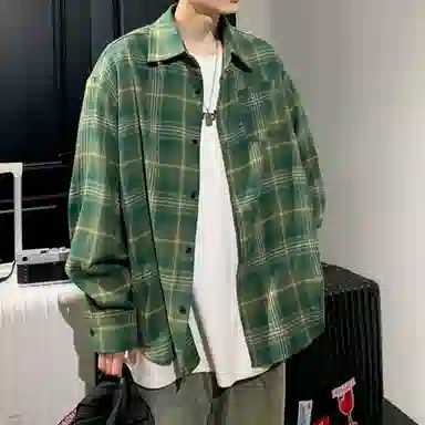 AWAO Plaid Shirt Jacket
