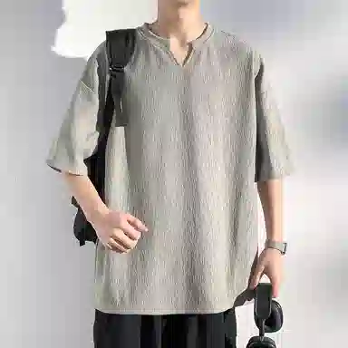 Dingfeng Paul Ice Silk V-Neck Tee