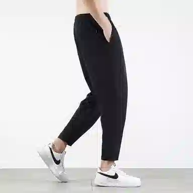 顶峰保罗 无性别主义九分裤薄款凉感亲肤透气宽松运动潮流商务直筒速干时尚百搭系带休闲裤 男女同款