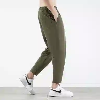 顶峰保罗 无性别主义九分裤薄款凉感亲肤透气宽松运动潮流商务直筒速干时尚百搭系带休闲裤 男女同款