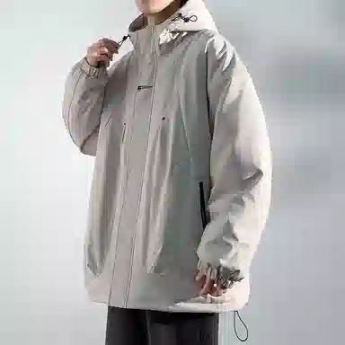 顶峰保罗 山系户外机能运动登山连帽工装长袖棉衣无性别主义潮牌休闲直筒上衣加厚多口袋宽松百搭舒适保暖耐磨棉服 男女同款