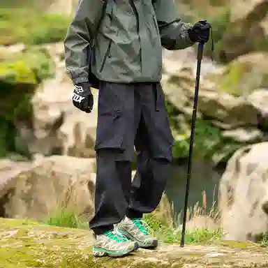 顶峰保罗 美式高街痞帅凉感舒适直筒长裤宽松小众百搭大口袋设计感潮流户外运动休闲裤 男女同款