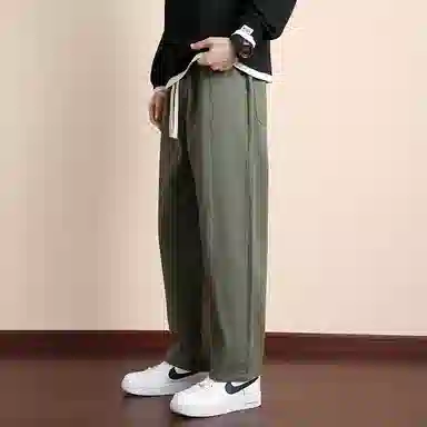 顶峰保罗 潮牌美式高街锥形九分直筒宽松工装裤无性别主义痞帅时尚简约百搭显高显瘦休闲裤 男女同款