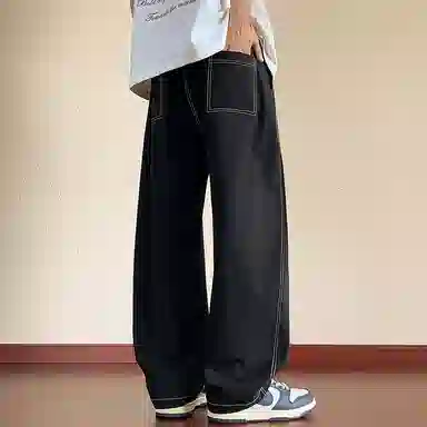 悍戈 宽松大码凉感垂感弹力弯刀时尚百搭运动长裤休闲裤 男女同款