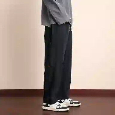 顶峰保罗 潮牌美式高街锥形九分直筒宽松工装裤无性别主义痞帅时尚简约百搭显高显瘦休闲裤 男女同款