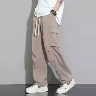 顶峰保罗 冰丝薄款速干工装伞兵裤潮牌凉感宽松百搭休闲裤 男女同款