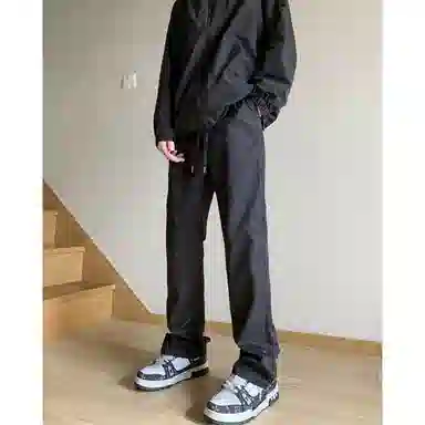 顶峰保罗 美式纯色高街机能排扣工装长裤无性别主义春秋穿搭痞帅潮流百搭高级设计感运动休闲裤 男女同款