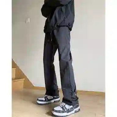 顶峰保罗 美式纯色高街机能排扣工装长裤无性别主义春秋穿搭痞帅潮流百搭高级设计感运动休闲裤 男女同款