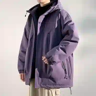 顶峰保罗 山系户外机能运动登山连帽工装长袖棉衣无性别主义潮牌休闲直筒上衣加厚多口袋宽松百搭舒适保暖耐磨棉服 男女同款