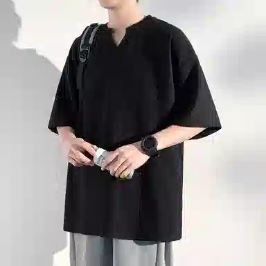 Dingfeng Paul Ice Silk V-Neck Tee