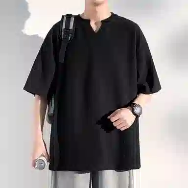 Dingfeng Paul Ice Silk V-Neck Tee