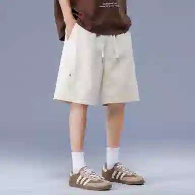 顶峰保罗 潮流痞帅五分工装跑步篮球沙滩裤无性别主义中裤宽松大码运动时尚百搭设计感休闲短裤 男女同款