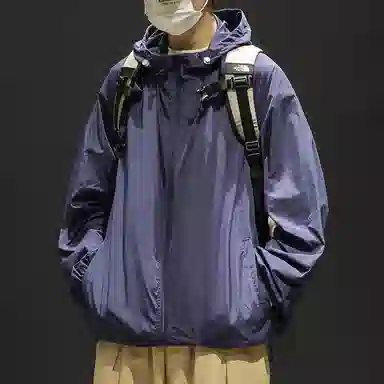 顶峰保罗 无性别主义冰丝防紫外线连帽夹克外套轻薄透气皮肤衣户外运动登山钓鱼防晒服 男女同款
