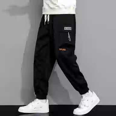 顶峰保罗 潮牌设计感百搭运动束脚休闲裤 男女同款