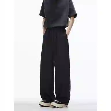 顶峰保罗 美式凉感复古痞帅直筒长裤情侣潮牌薄款宽松简约舒适小众百搭显瘦显高运动休闲裤 男女同款
