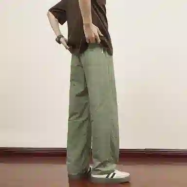 顶峰保罗 冰丝凉感透气运动潮牌长裤薄款速干宽松阔腿休闲裤 男女同款